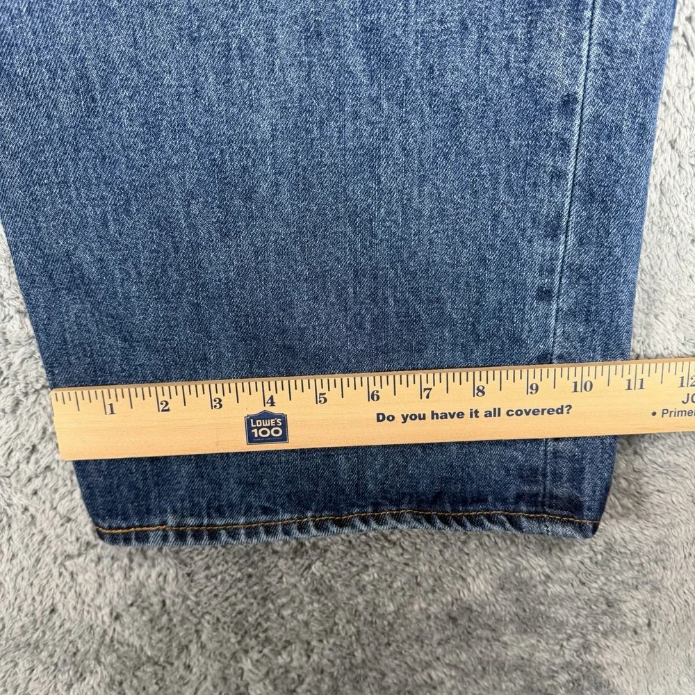 Levis 501 Jeans Mens 52x32 Blue Denim‎ Straight Leg Button Fly High Rise Casual